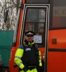 Salford Big Orange Bus Anti-Fracking Blockade 